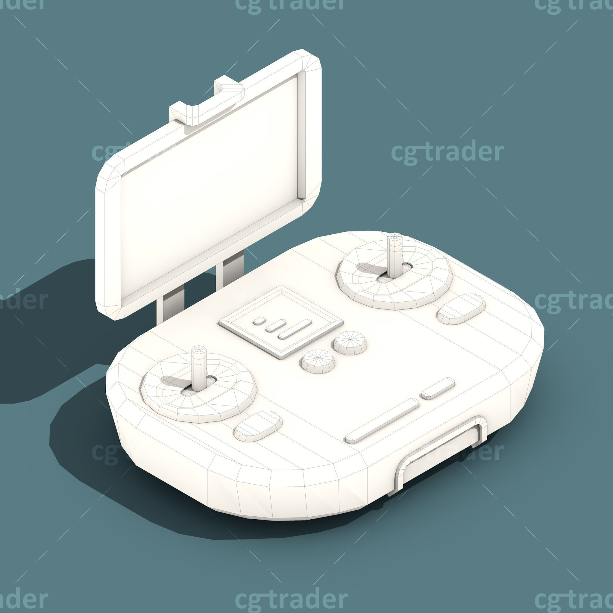 Low Poly Drone Isometric Icon Pack 01 Low-poly 3D model_19