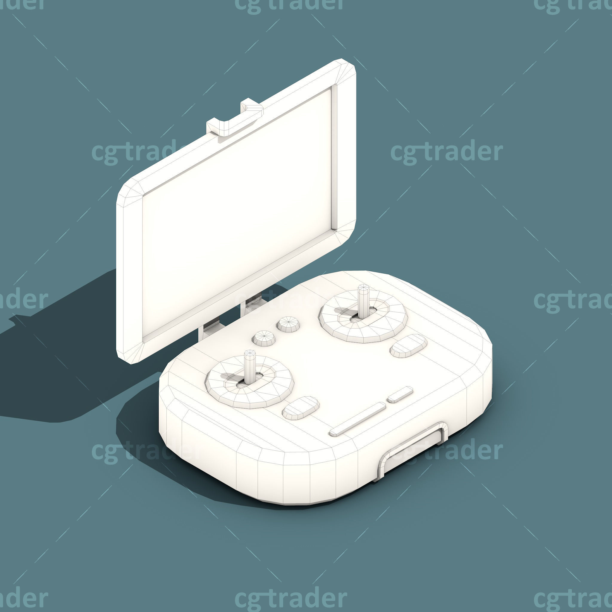 Low Poly Drone Isometric Icon Pack 01 Low-poly 3D model_17