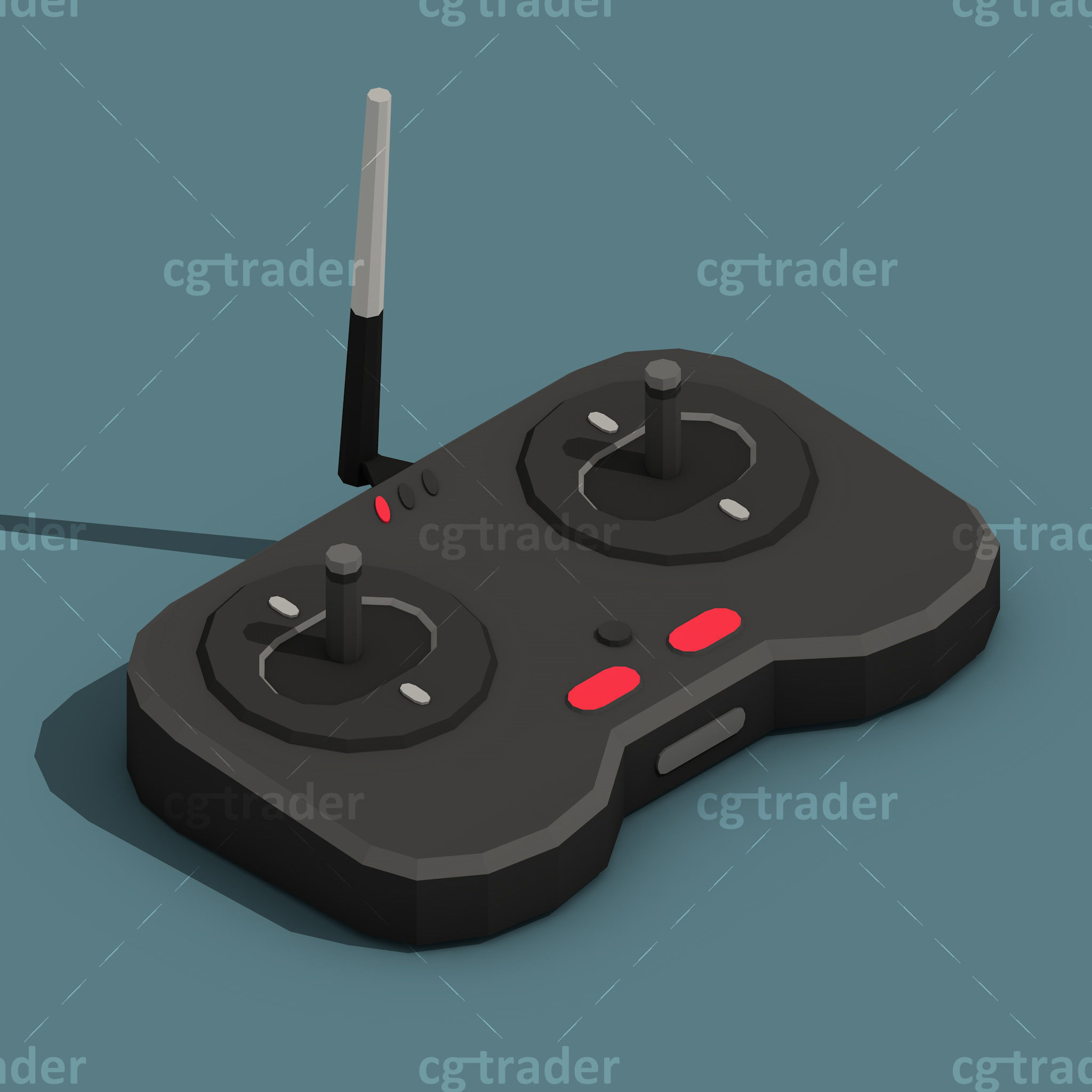 Low Poly Drone Isometric Icon Pack 01 Low-poly 3D model_20