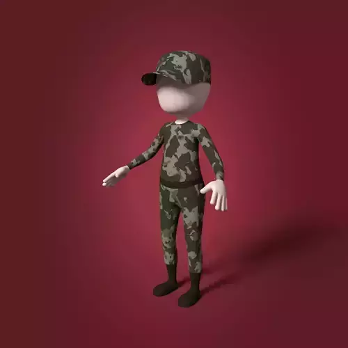 Cartoon Soldier - Stickman