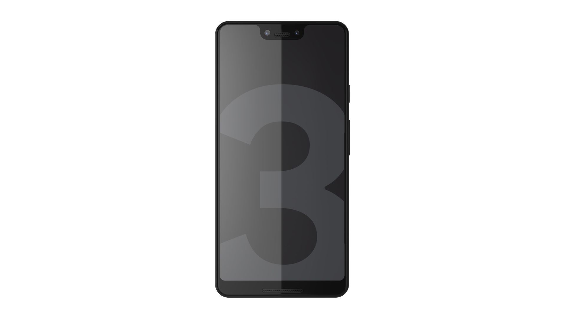 Google Pixel 3 XL Black 3D model_1
