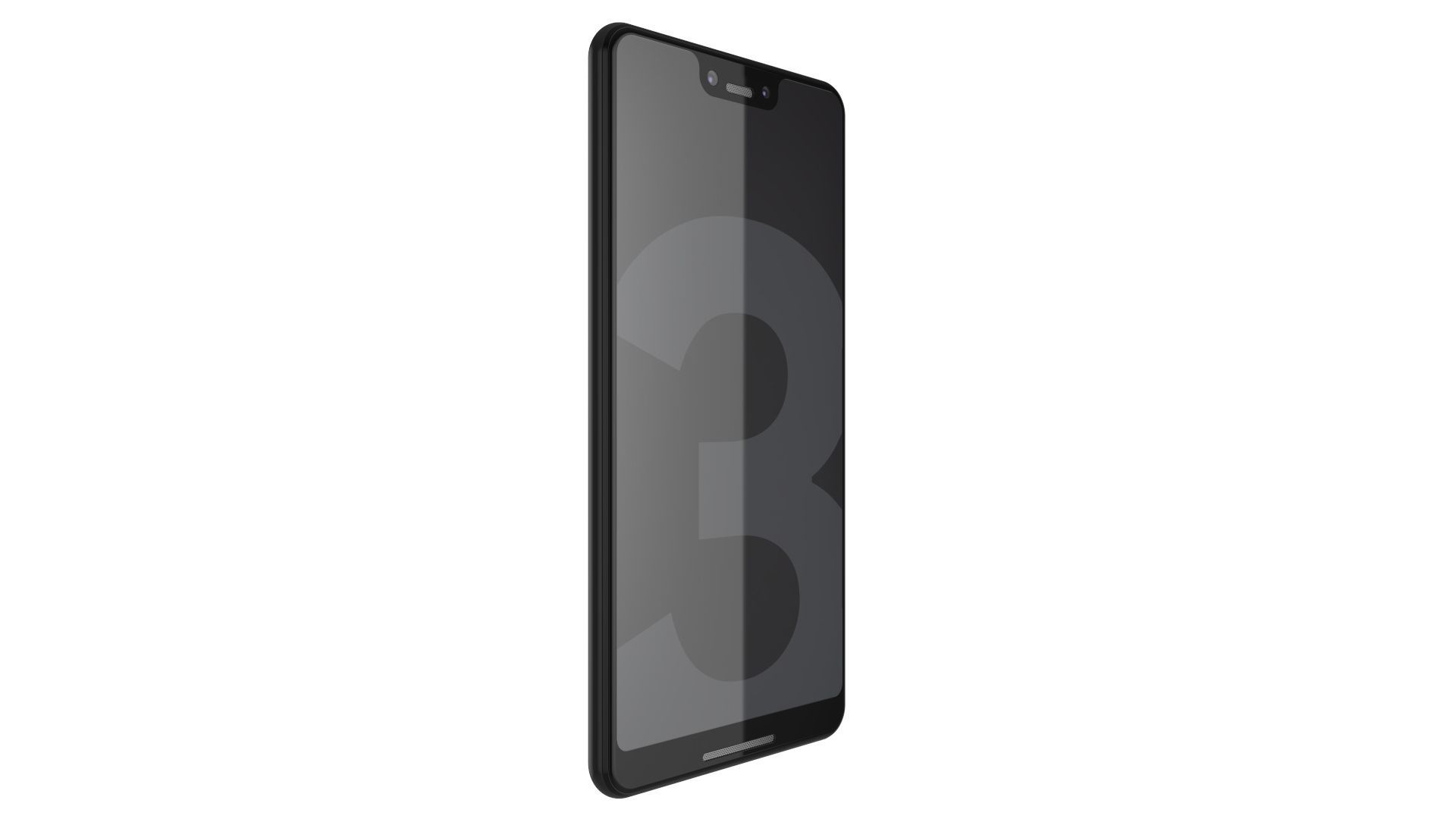 Google Pixel 3 XL Black 3D model_2
