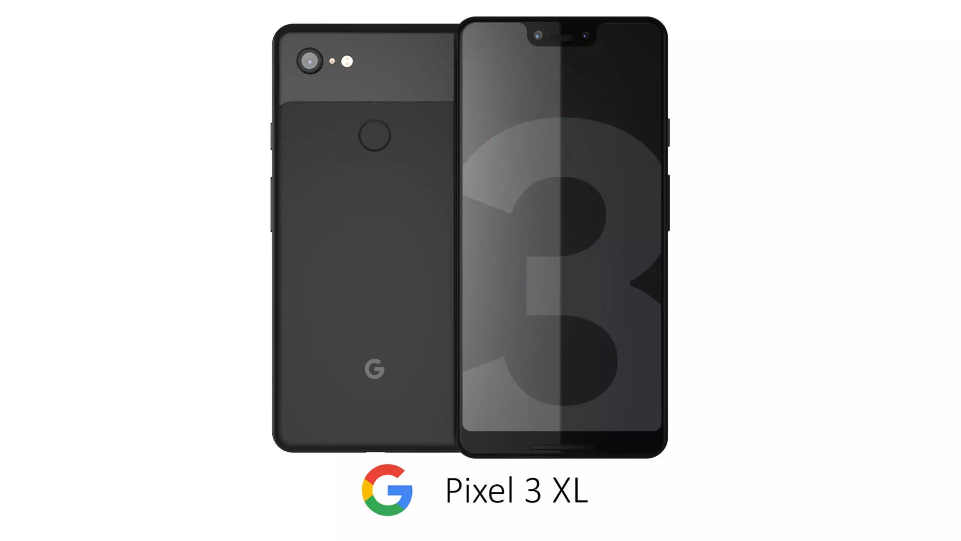 Google Pixel 3 XL Black 3D model_0