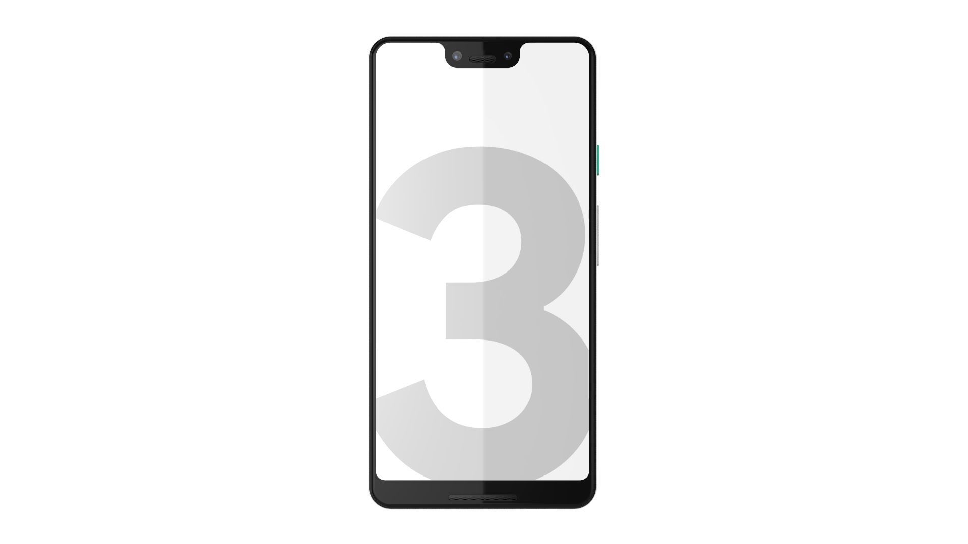 Google Pixel 3 XL White 3D model_1