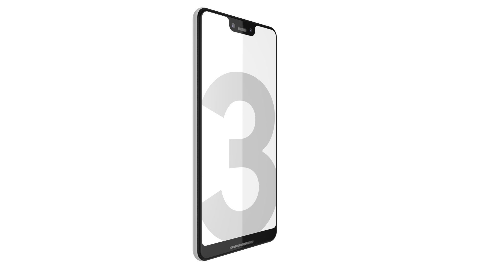 Google Pixel 3 XL White 3D model_2