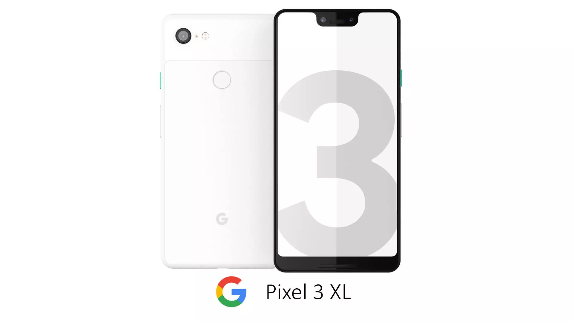 Google Pixel 3 XL White 3D model_0