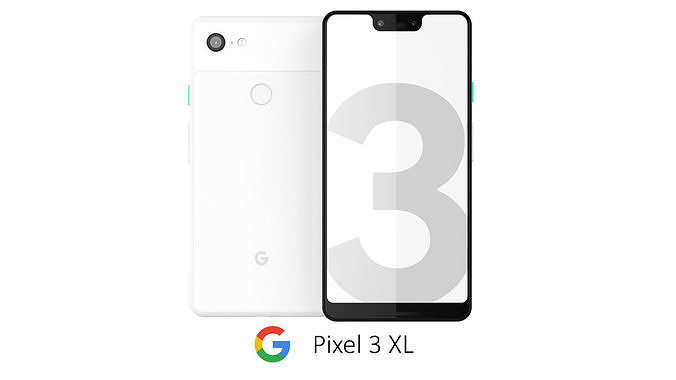 Google Pixel 3 XL White 3D model
