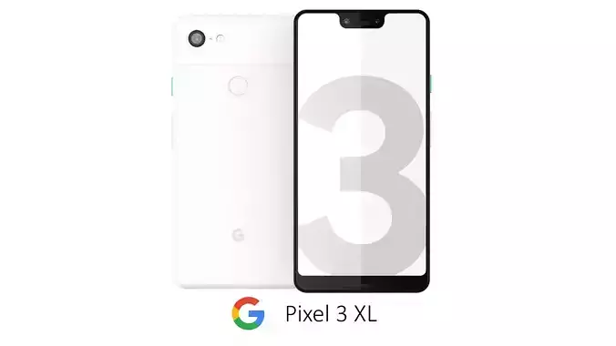 Google Pixel 3 XL White 3D model