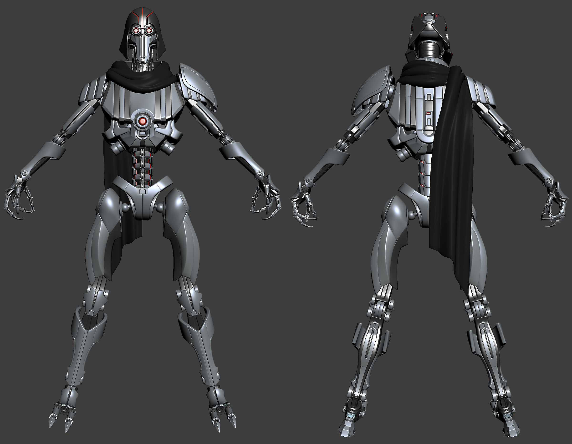Eg5 Hunter Droid 3D model_4