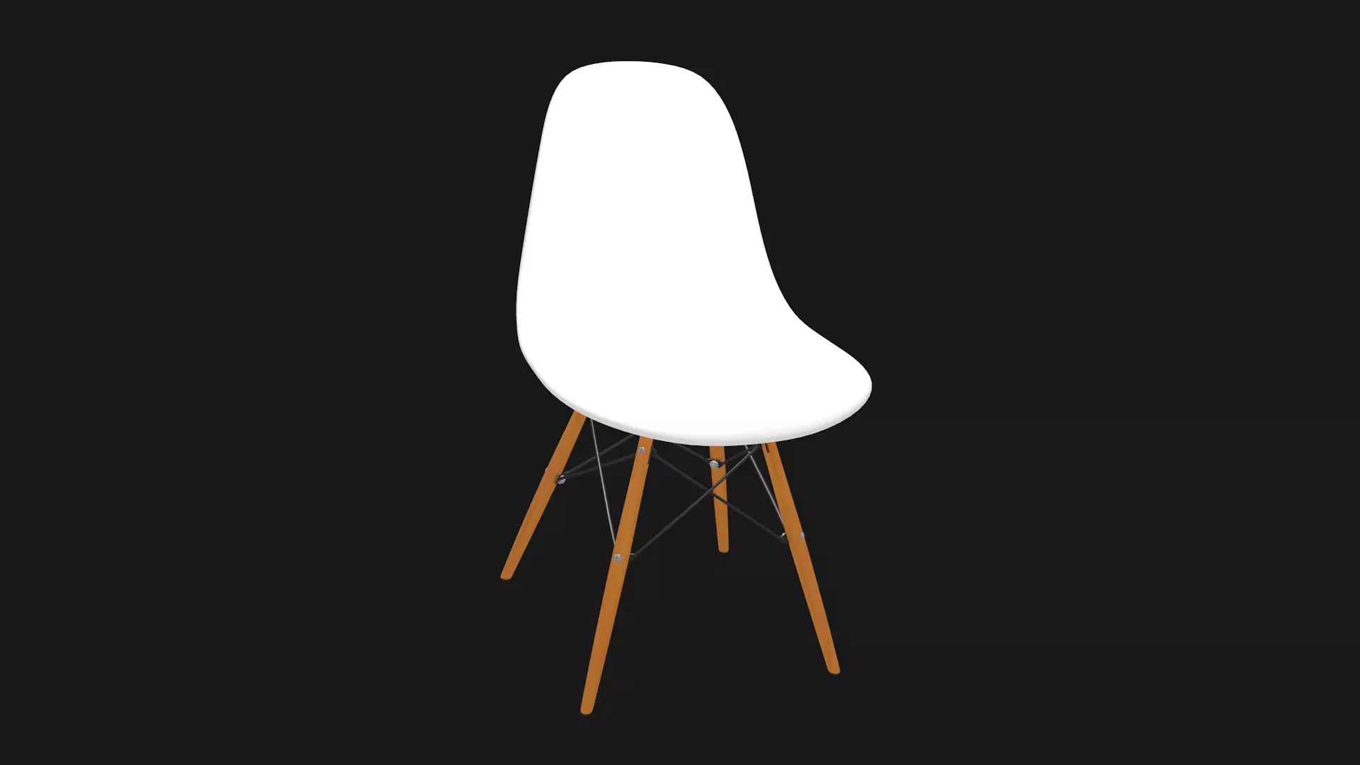 Modern Chair 01 Low-poly 3D model_0