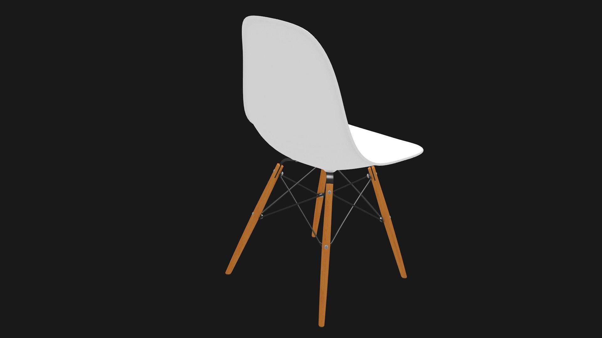 Modern Chair 01 Low-poly 3D model_1