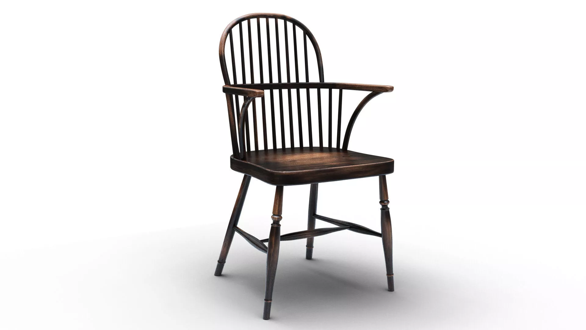 John Lewis - Marple Carver - Back Side - Dining Chair 3D model