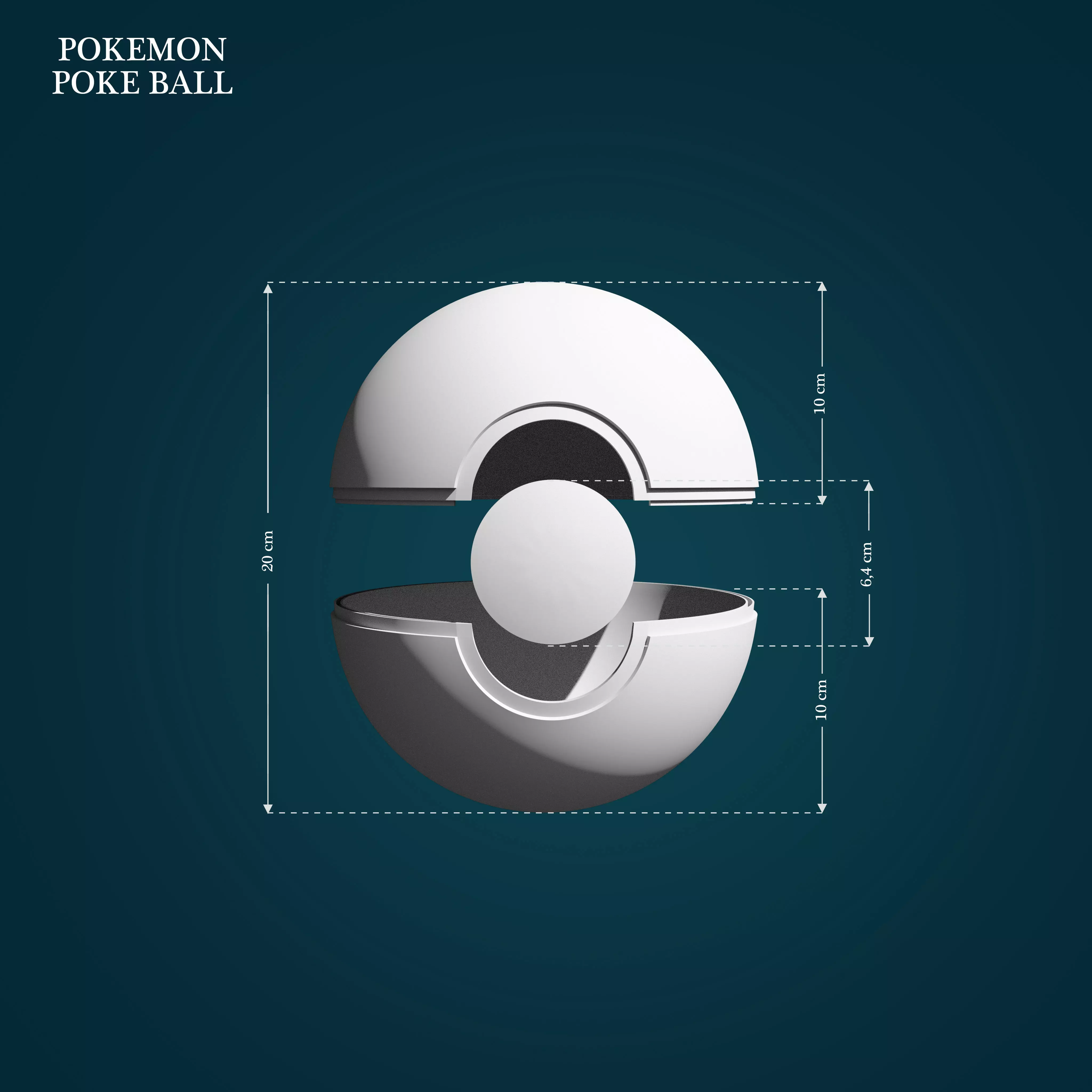 Poke Ball from Pokemon 3D print model_0