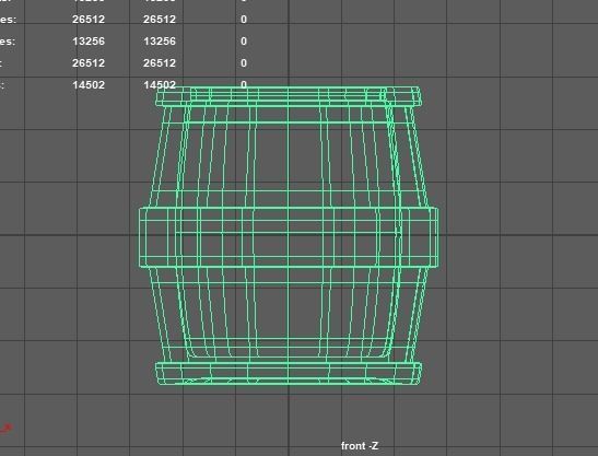 barrel pipe Low-poly 3D model_2