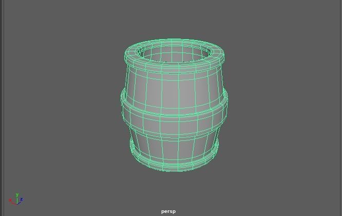 barrel pipe Low-poly 3D model_3