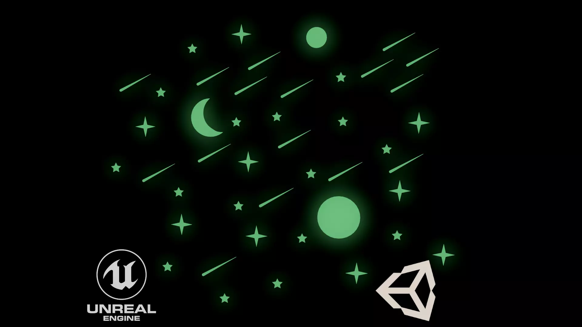 Glowing Stars Low-poly 3D model