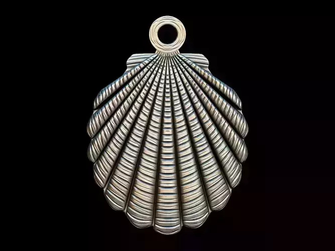Shell key ring pendant