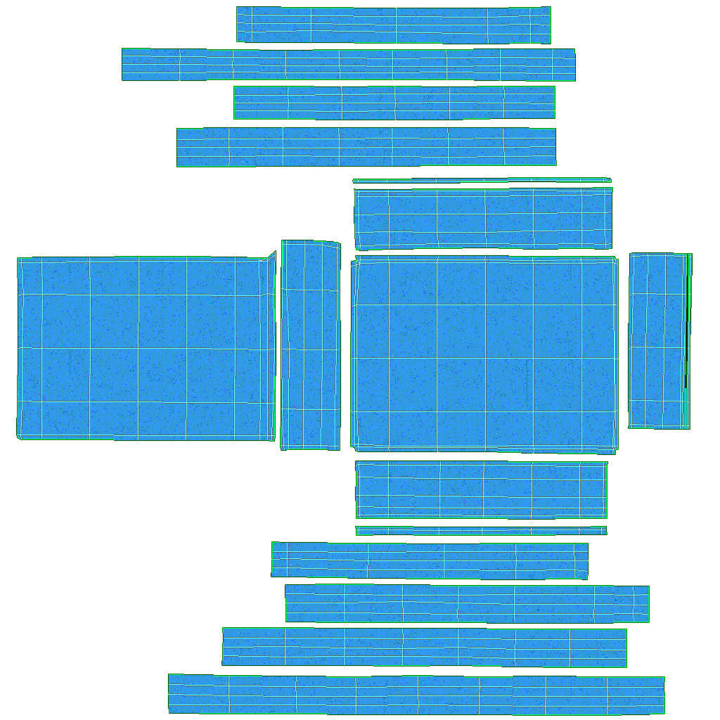 Low poly fabric sofa in a slightly primitive style Low-poly 3D model_19