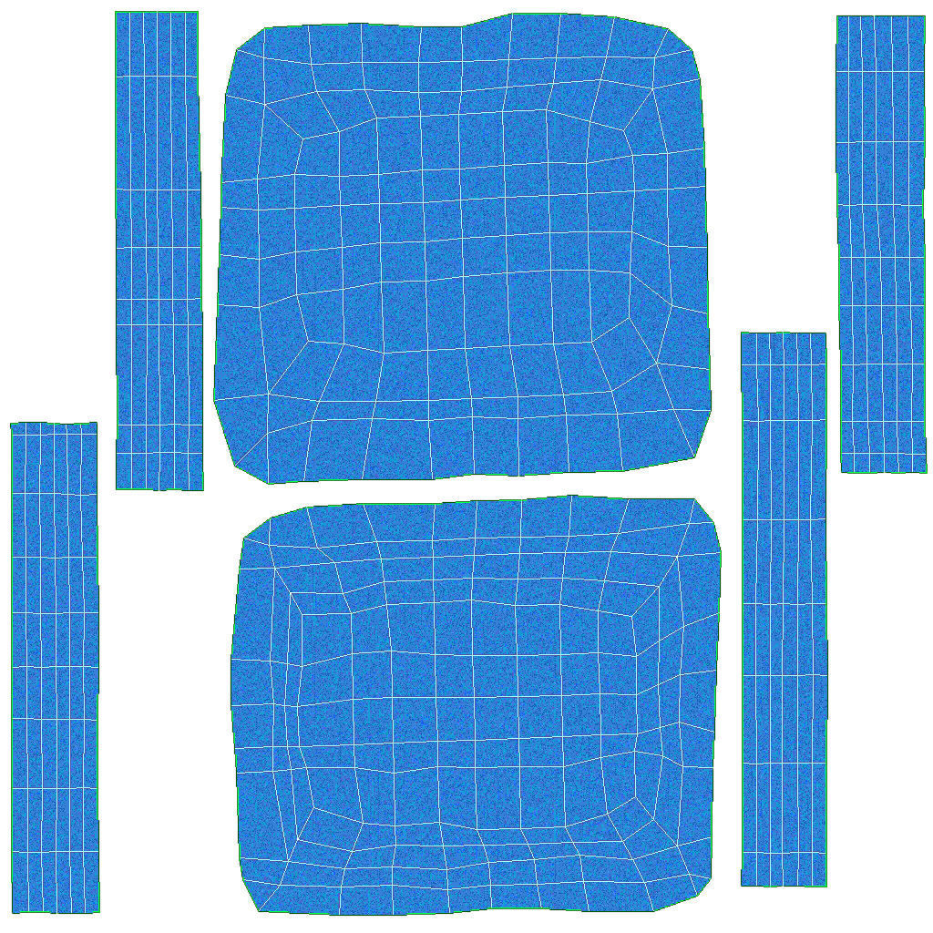 Low poly fabric sofa in a slightly primitive style Low-poly 3D model_16