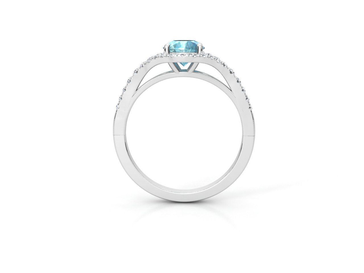 DI001 topaz and diamond ring 3D print model_2