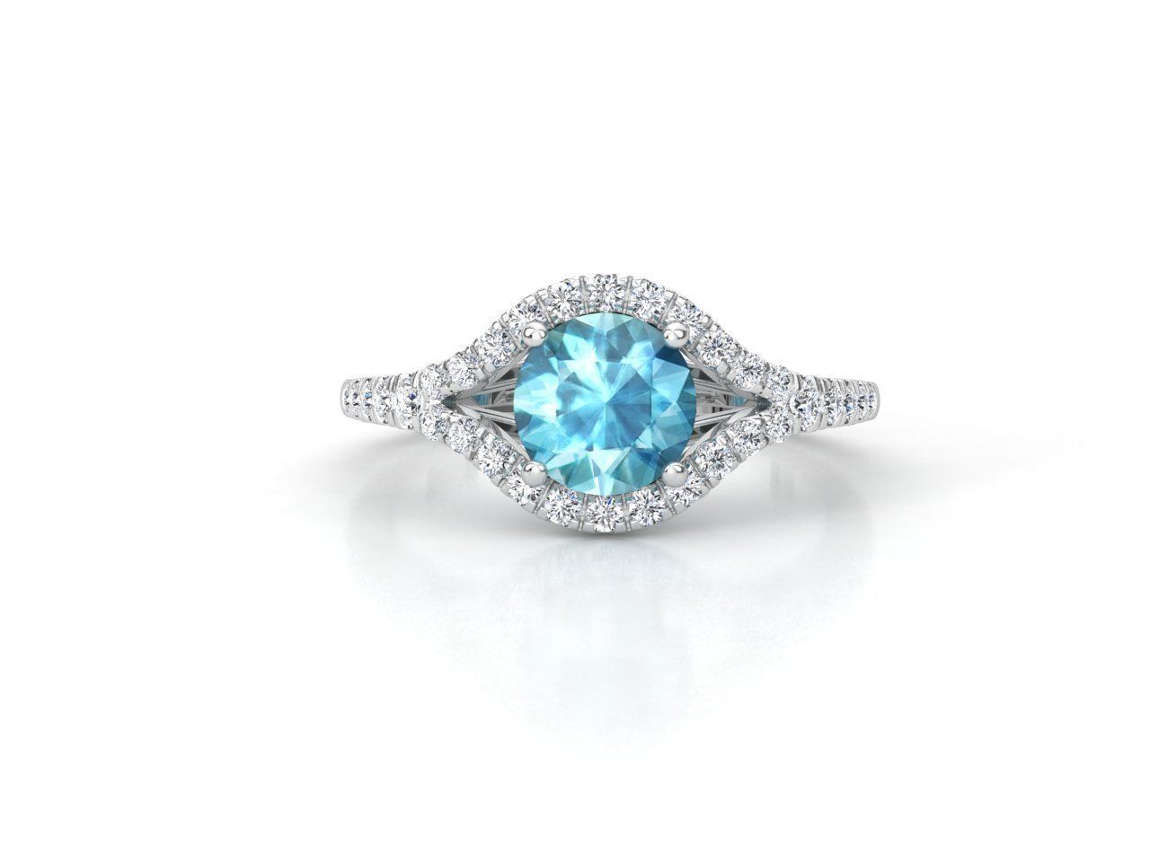 DI001 topaz and diamond ring 3D print model_1