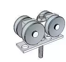 Rueda para puerta corrdediza