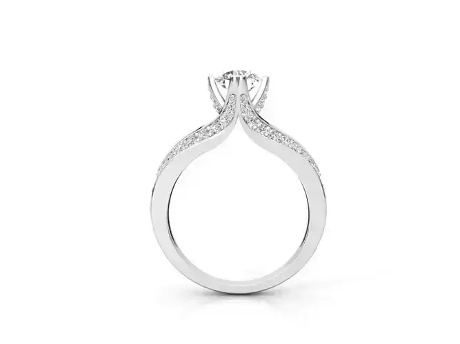 DI019 diamond engagement ring gold
