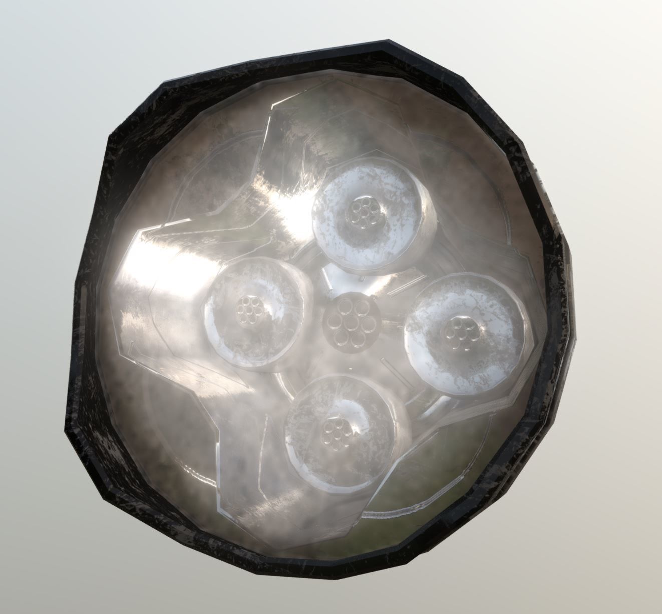 Superfuntimes Scratched Up Flashlight Low-poly 3D model_4