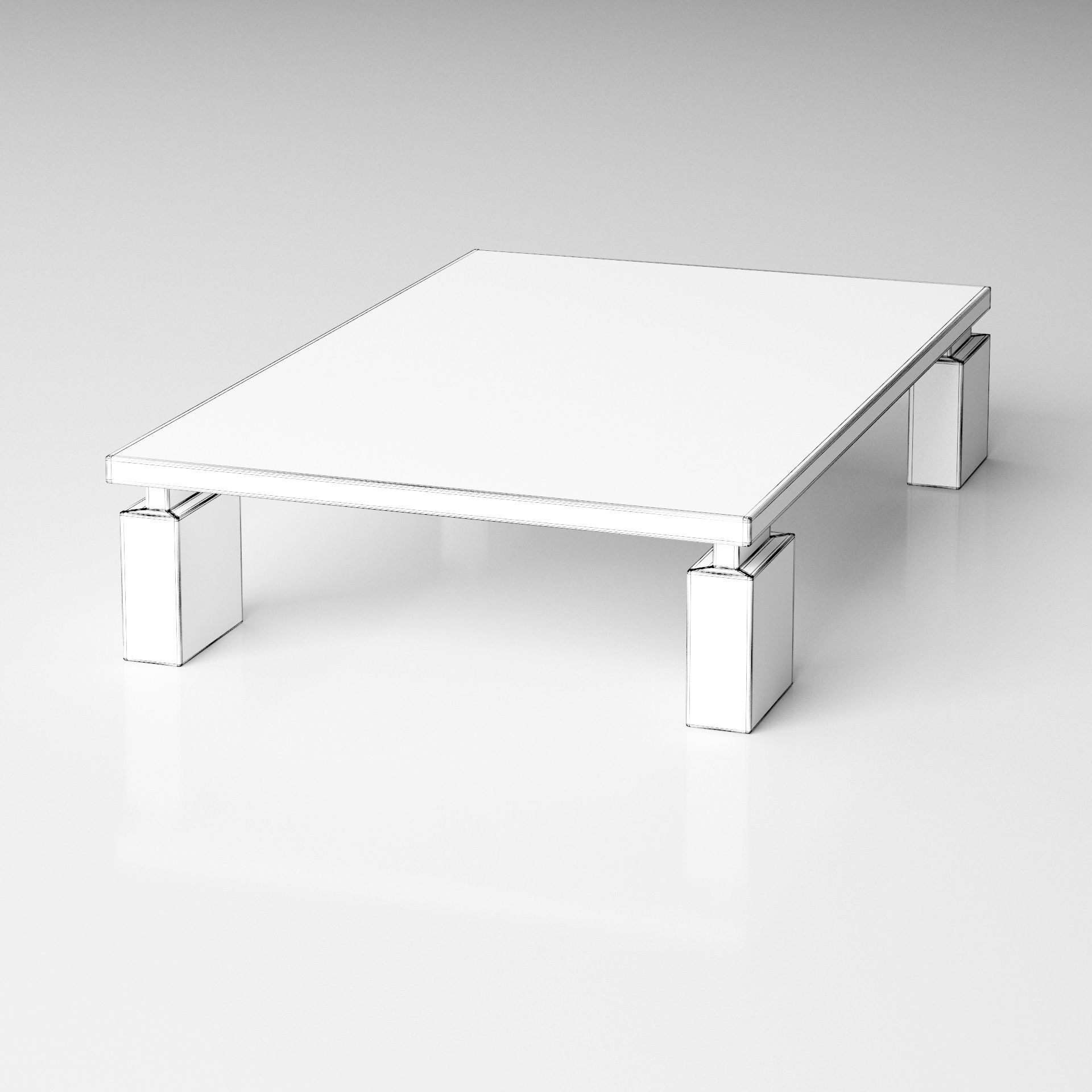 Coffee Table - High Quality Furniture 05 Low-poly 3D model_3