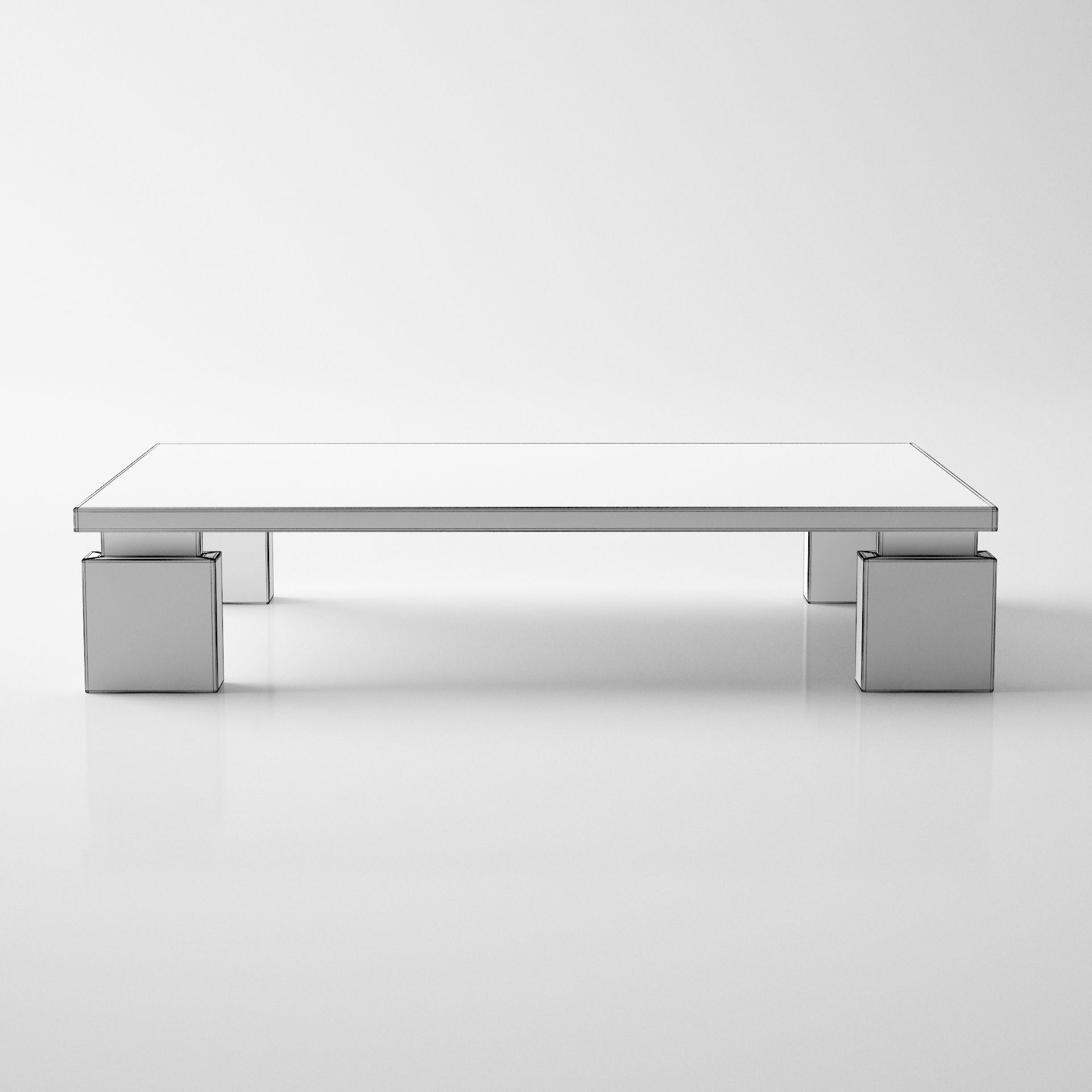 Coffee Table - High Quality Furniture 05 Low-poly 3D model_1
