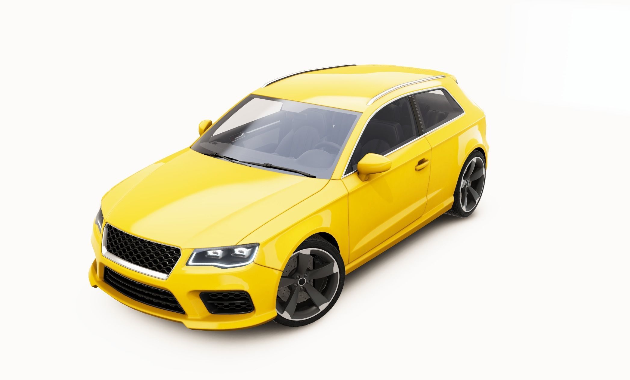 Realistic Car HD 03 Low-poly 3D model_6