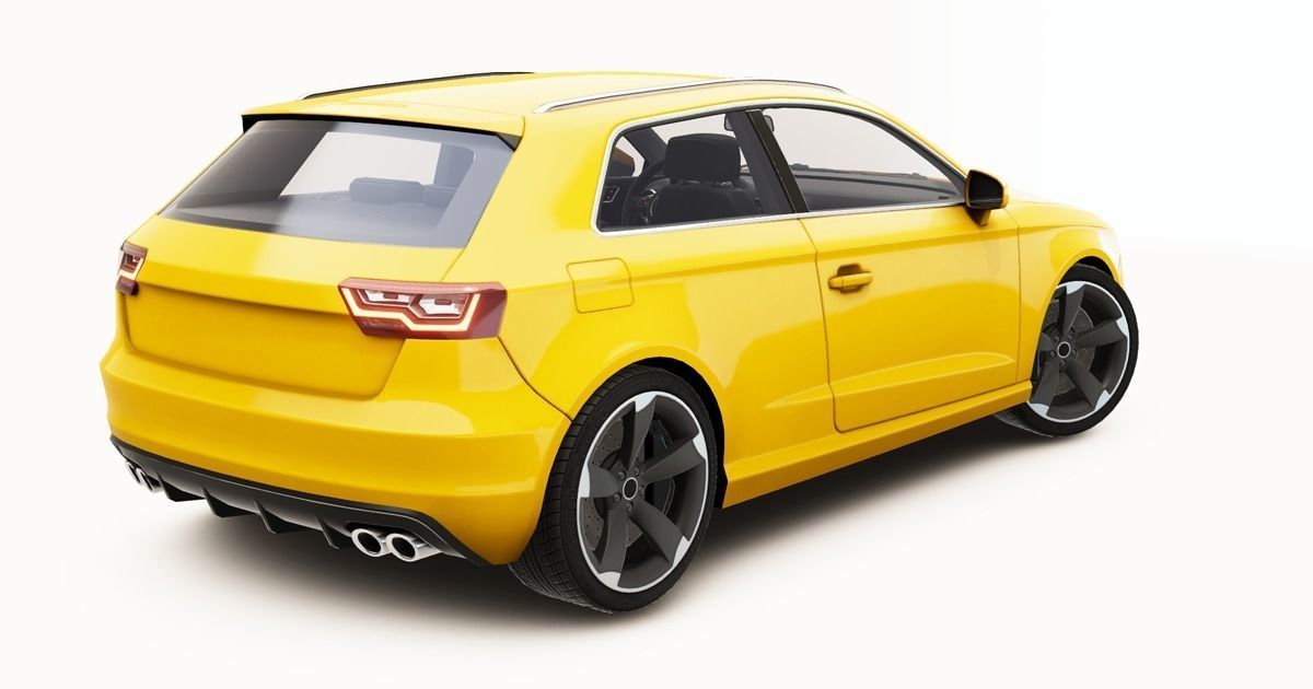 Realistic Car HD 03 Low-poly 3D model_3