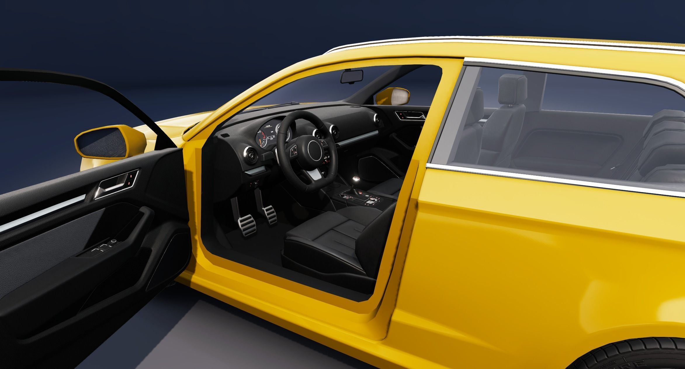 Realistic Car HD 03 Low-poly 3D model_16