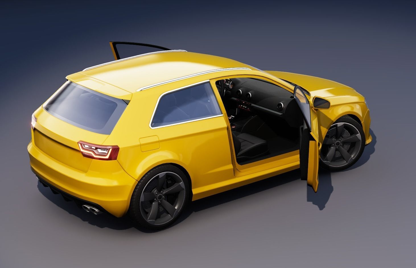 Realistic Car HD 03 Low-poly 3D model_8