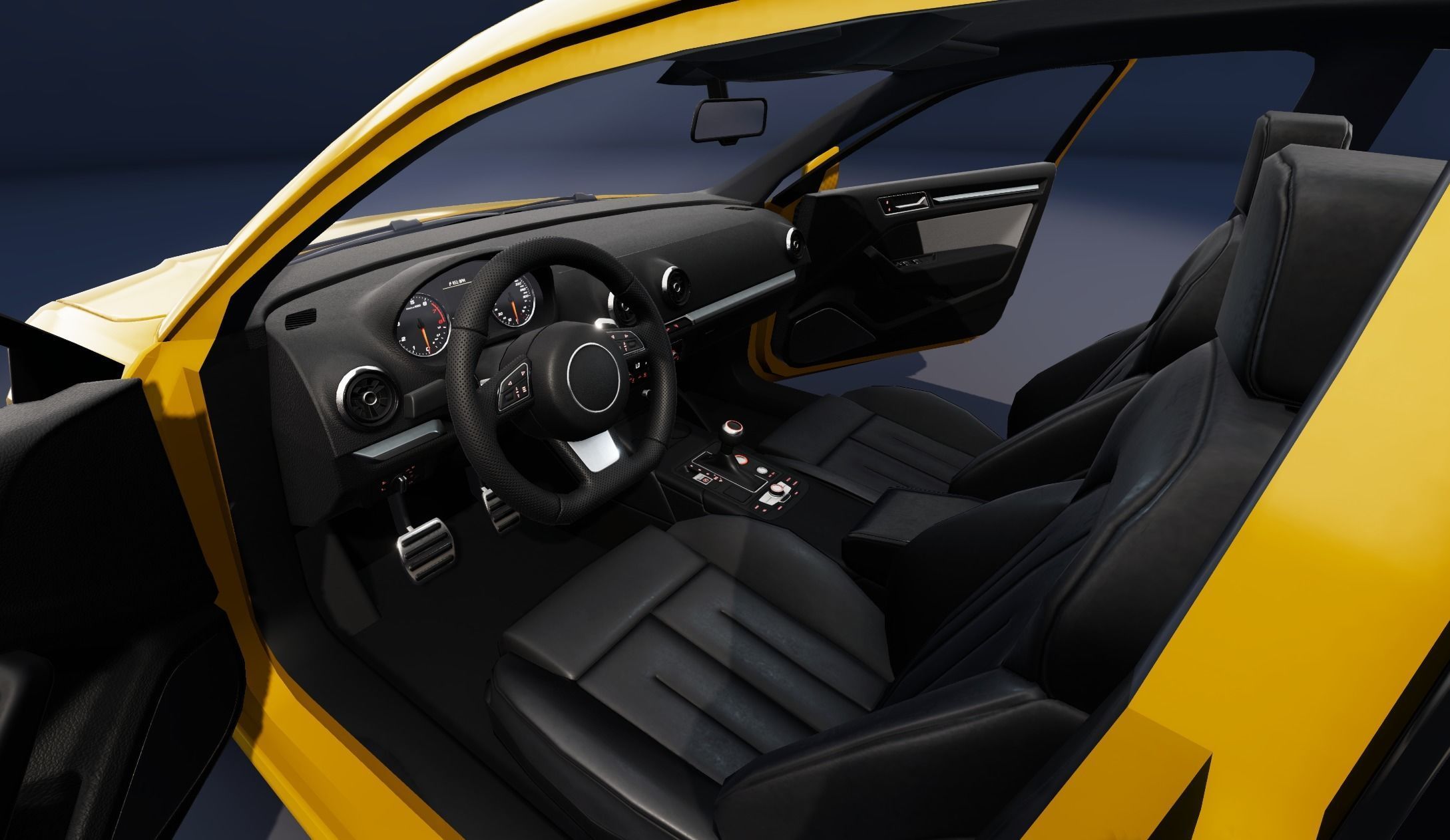 Realistic Car HD 03 Low-poly 3D model_10