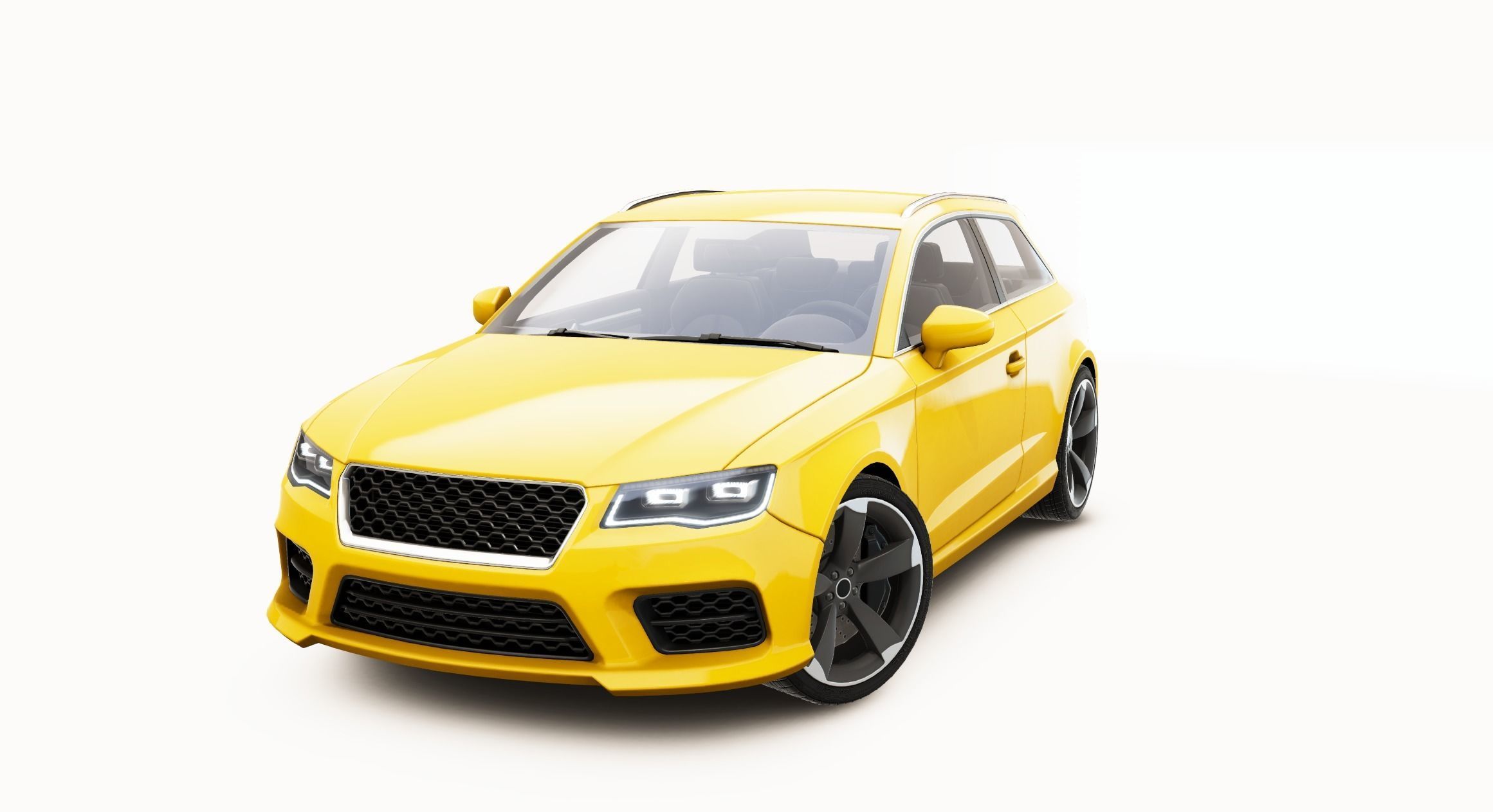 Realistic Car HD 03 Low-poly 3D model_4