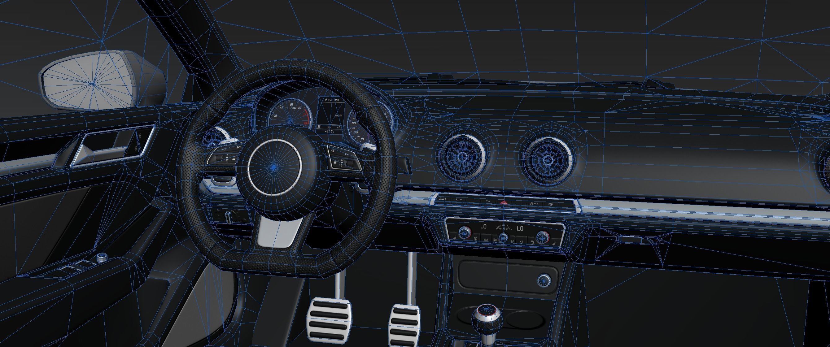 Realistic Car HD 03 Low-poly 3D model_27