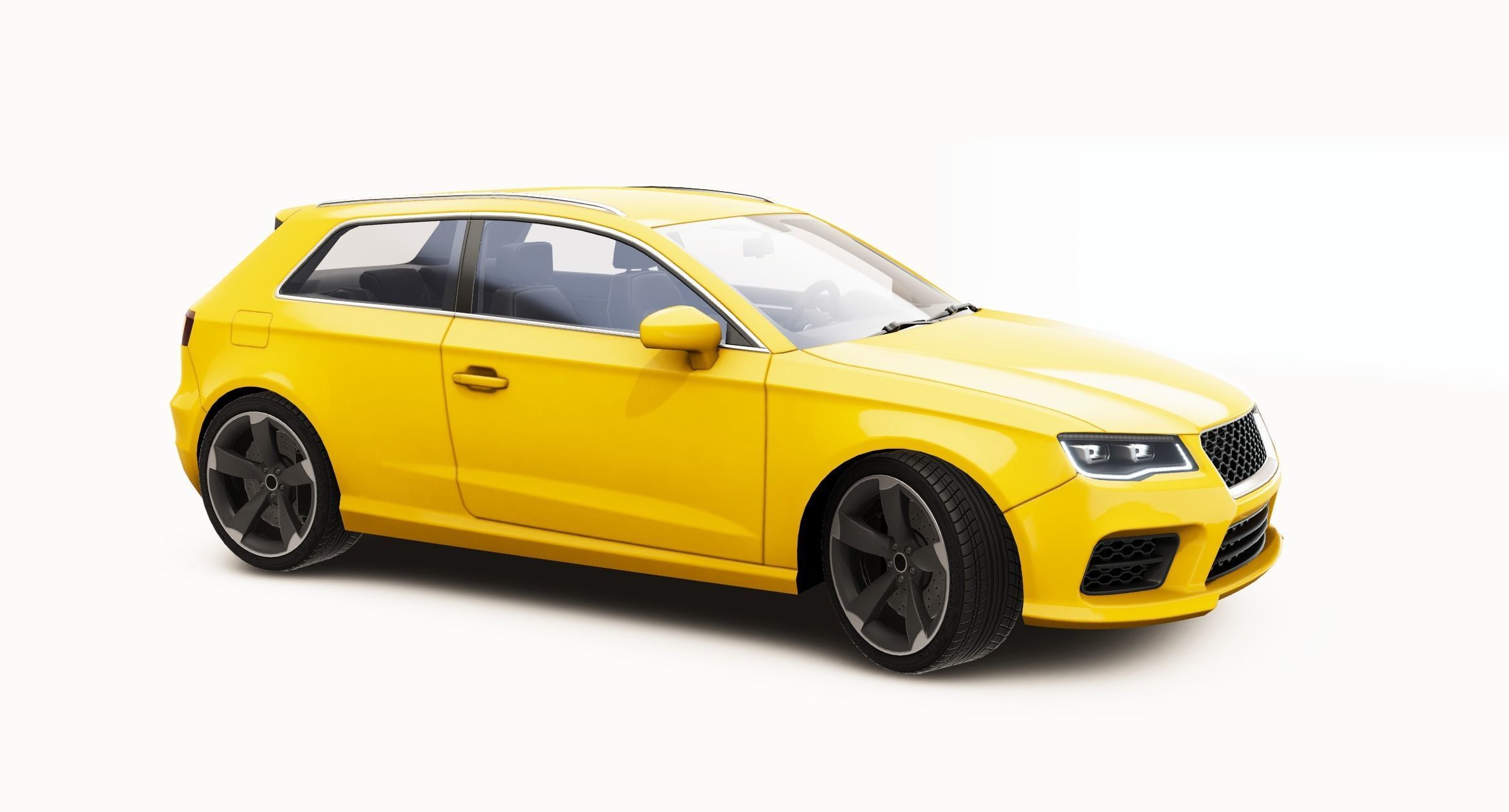 Realistic Car HD 03 Low-poly 3D model_7