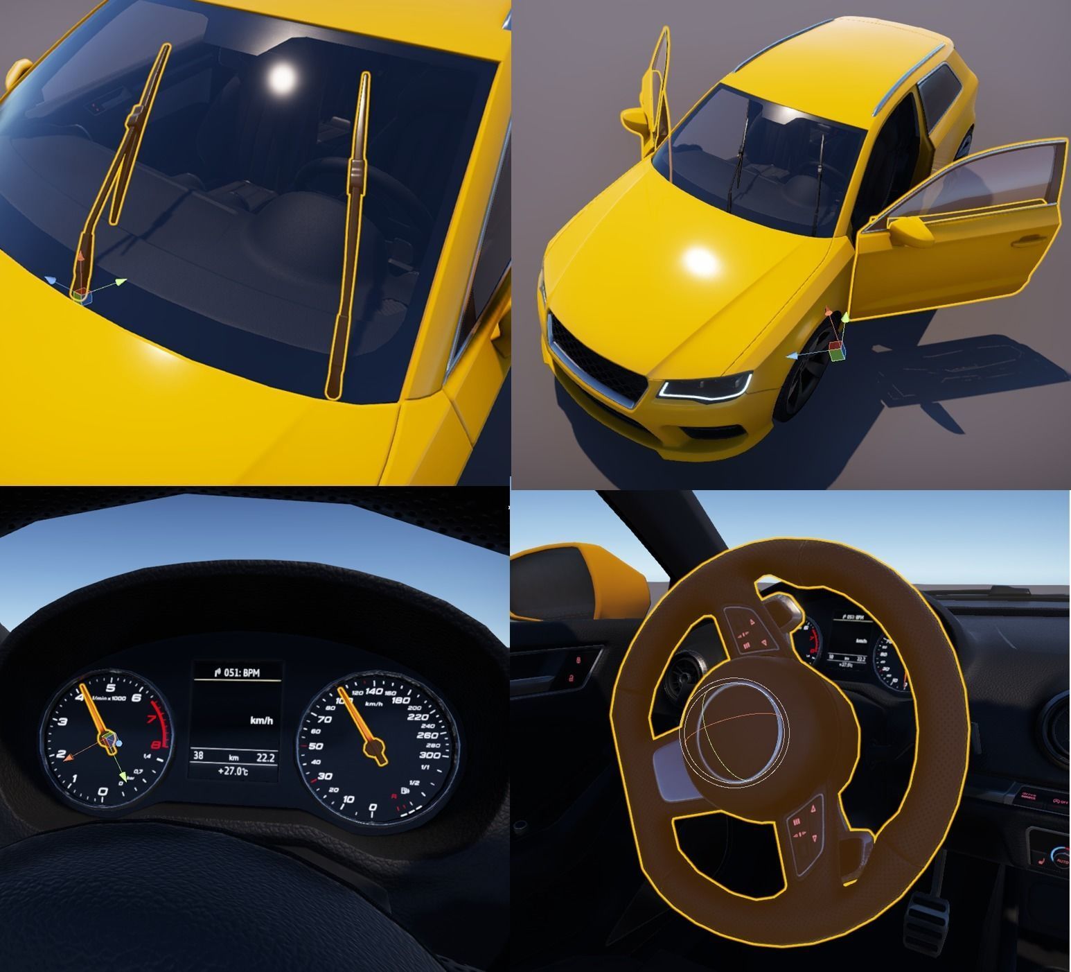 Realistic Car HD 03 Low-poly 3D model_22