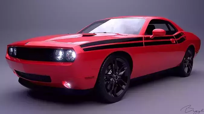 Dodge Challenger RT 3D Model 3D model