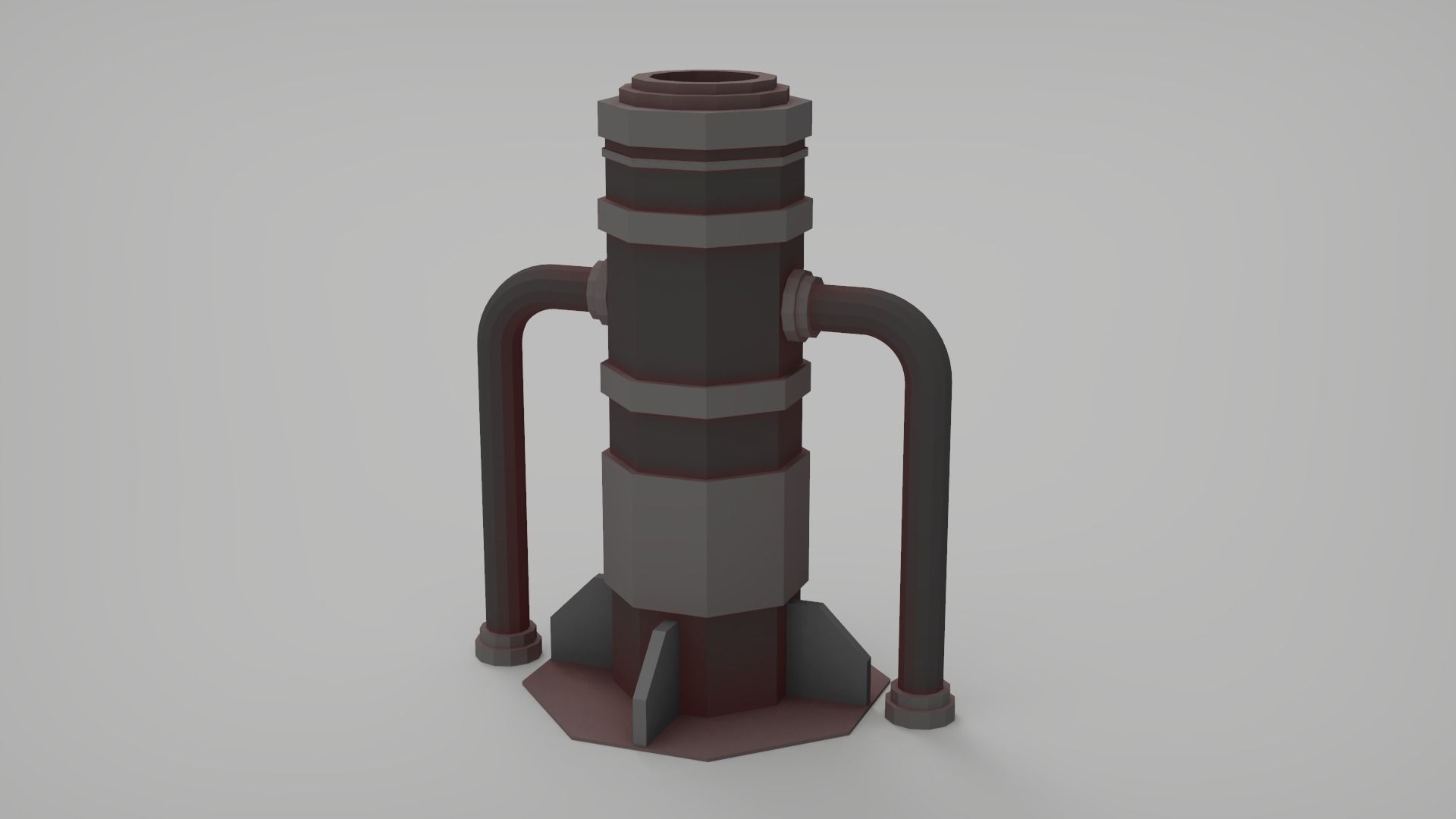 Rooftop pack - 17 Pieces Low-poly 3D model_16