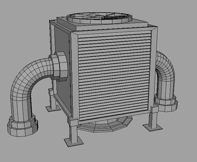 Rooftop pack - 17 Pieces Low-poly 3D model_27