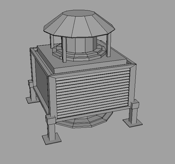 Rooftop pack - 17 Pieces Low-poly 3D model_30