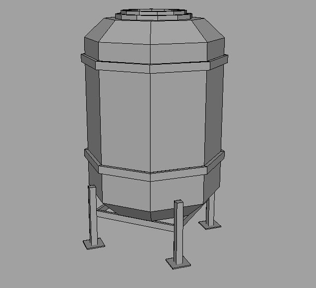 Rooftop pack - 17 Pieces Low-poly 3D model_21