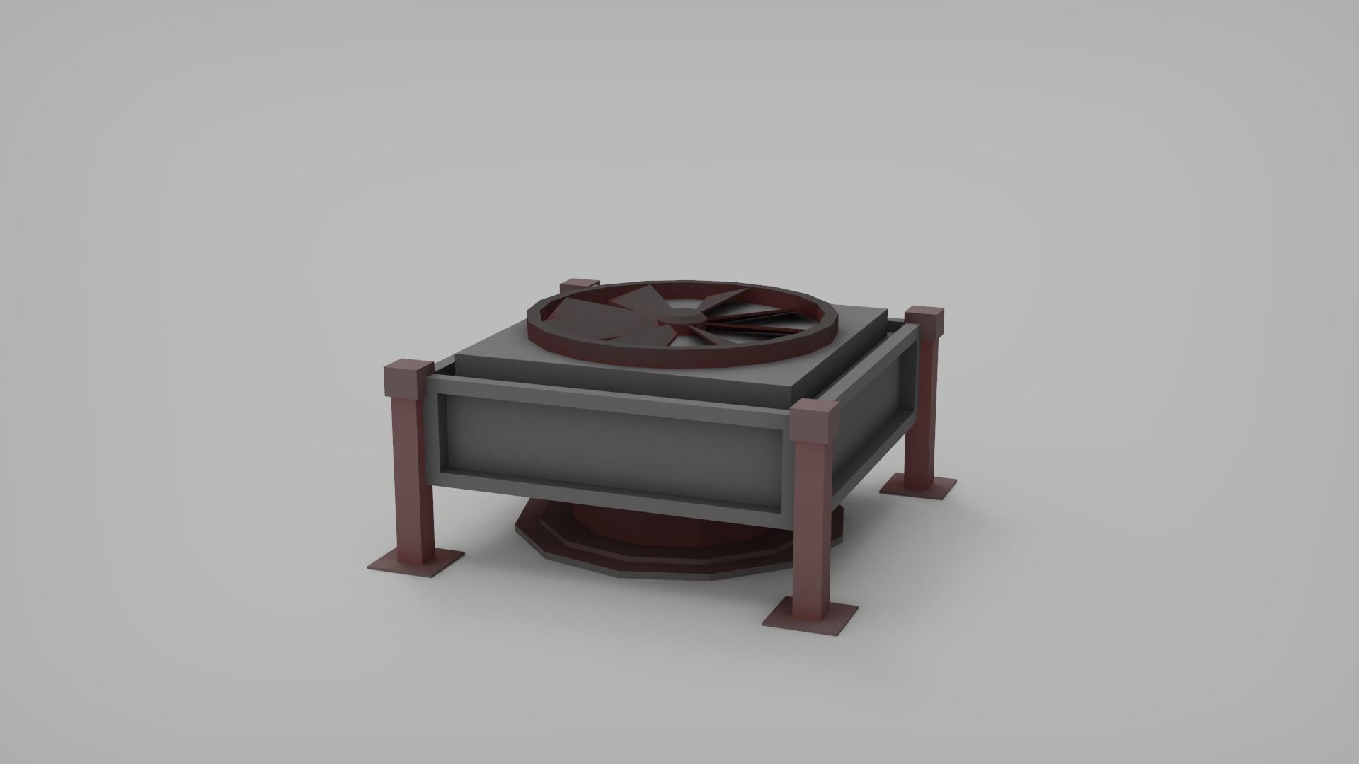 Rooftop pack - 17 Pieces Low-poly 3D model_14