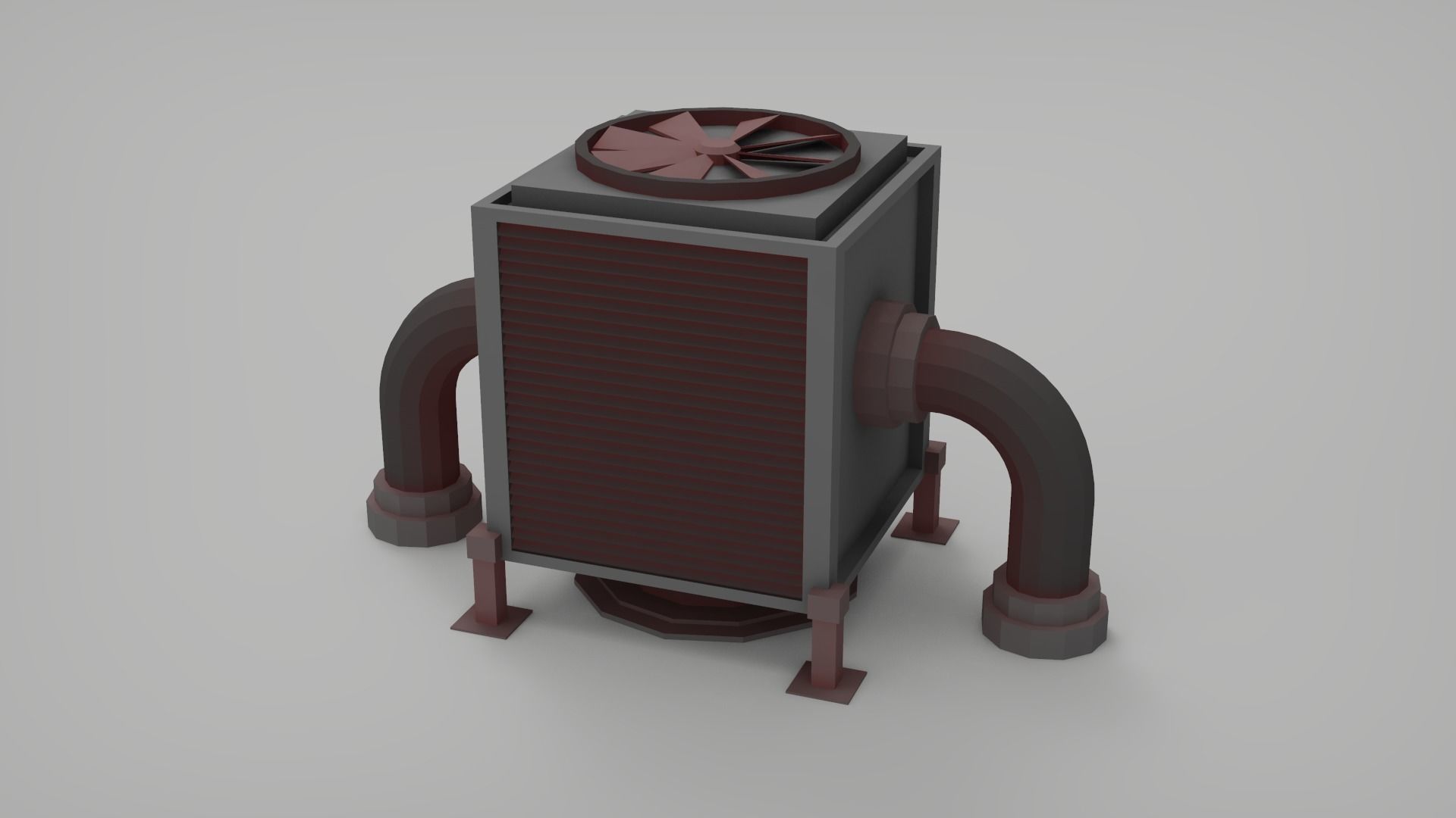 Rooftop pack - 17 Pieces Low-poly 3D model_13