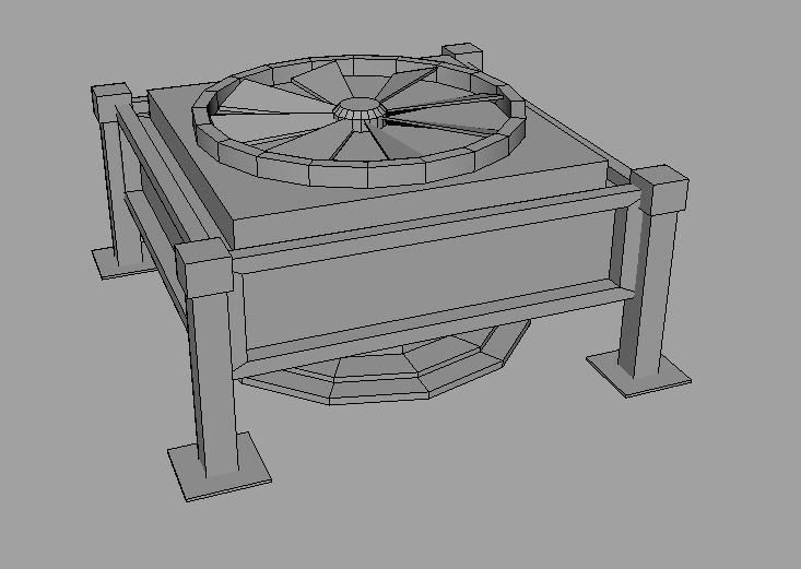 Rooftop pack - 17 Pieces Low-poly 3D model_29