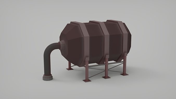 Rooftop pack - 17 Pieces Low-poly 3D model 6