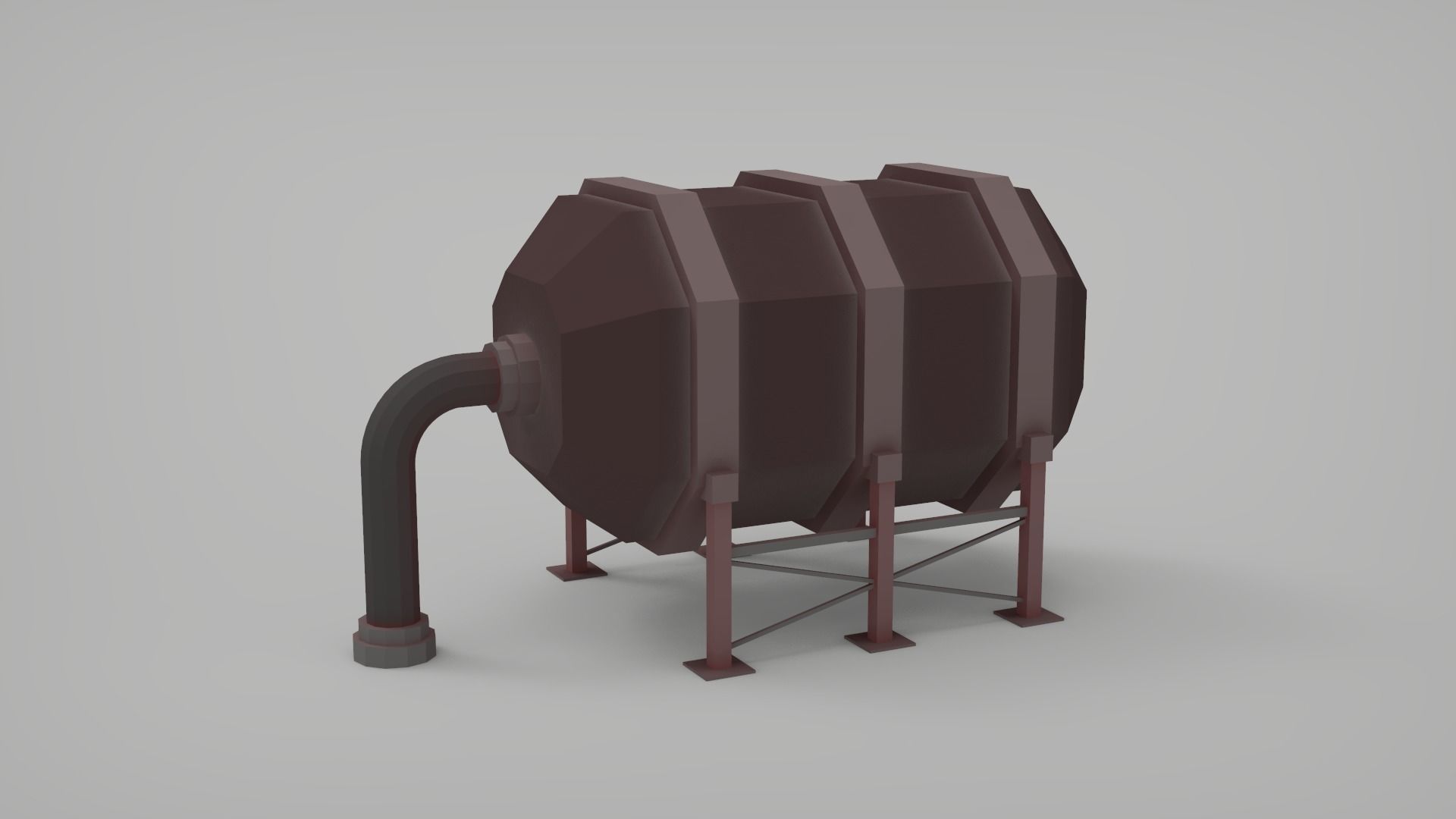 Rooftop pack - 17 Pieces Low-poly 3D model_5