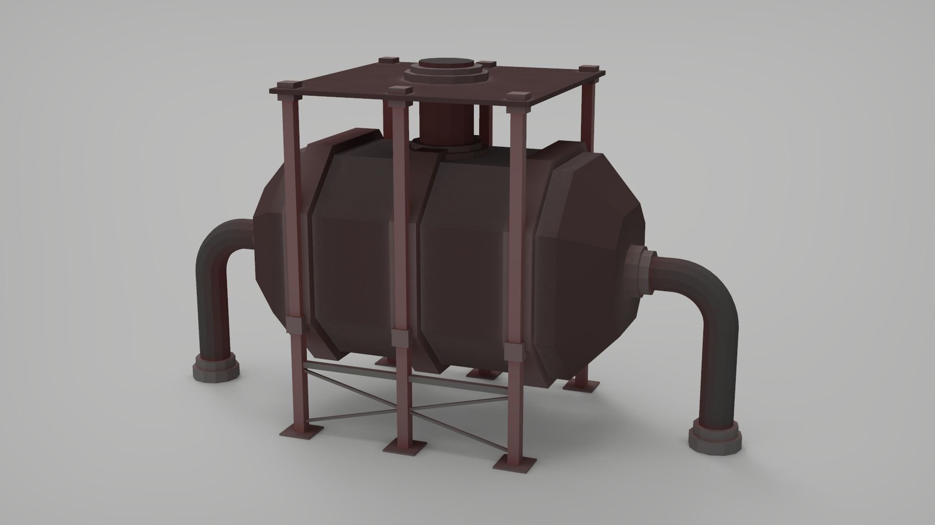 Rooftop pack - 17 Pieces Low-poly 3D model_15